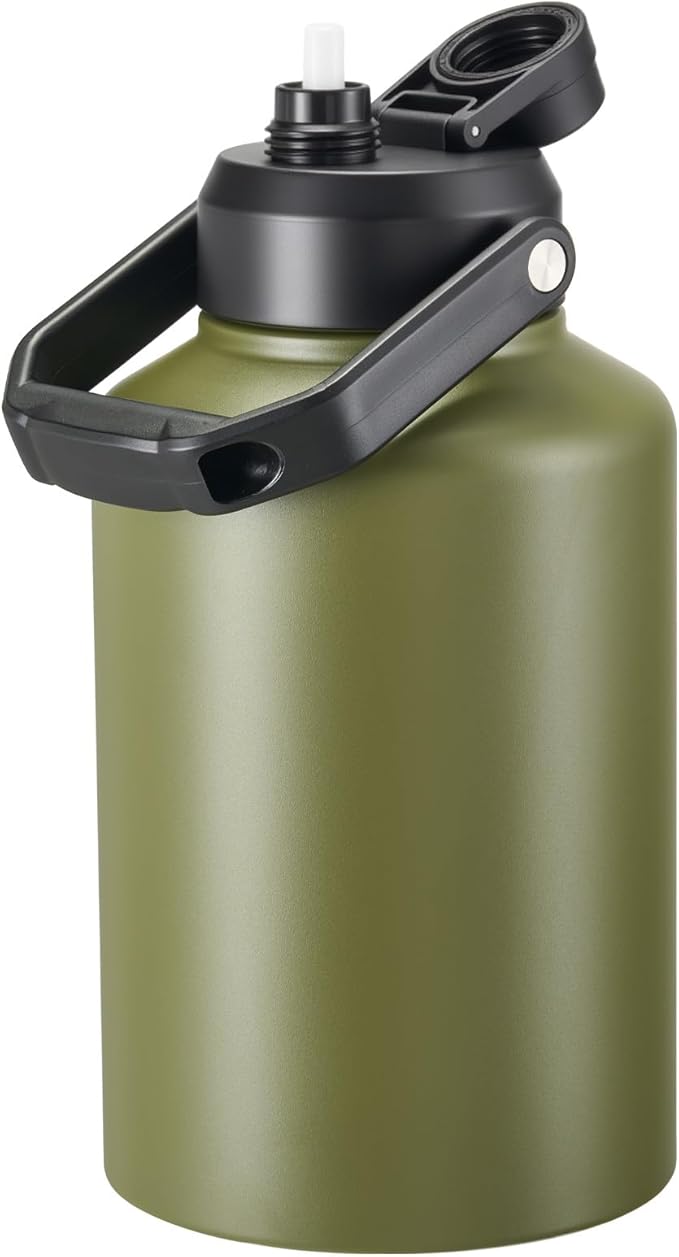 PARACITY 128Oz Gallon Water Bottle, Water Jug With Handle, Large Water Bottle Keeps Hot and Cold, Insulated water bottle for Sports, Office, Trip, Camping