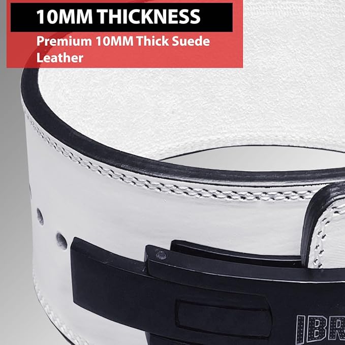IBRO Powerlifting Lever Gym Belt – Power 8MM, 10MM or 13MM Extreme Heavy Duty Genuine Leather Belts - Squats Deadlifts Bodybuilding Weight Lifting IPF Power Lifting Strongman for Men