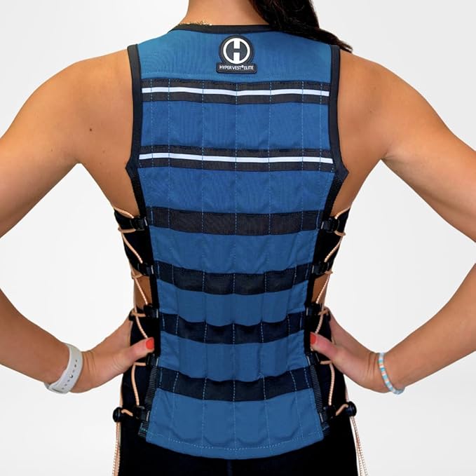 Hyperwear Hyper Vest ELITE Fully Adjustable Weight Vest - Stretch CORDURA® Fabric Zipper Thin Steel Weights - Weighted Vests for Running, Strength, Endurance, Walking - Sizes S, M, L, XL