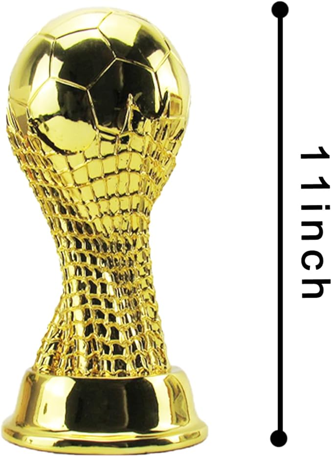 Resin Football Trophy Models, Fan Collectibles, Champions, Gold Medals MVP、 Most Valuable Player Trophy, Gift Award, Birthday Gift, Christmas Gift (11 inch)