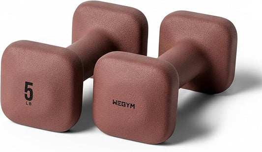 WeGym SafeGrip Square Dumbbells with Anti Slip Handles, Aesthetic Free Weights for Home Workouts, Stable Design Prevents Rolling during Floor Exercises