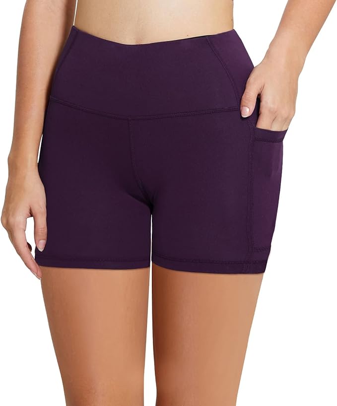 baleaf Women's 8"/ 5"/ 3" Biker Shorts High Waist Yoga Workout Gym Running Volleyball Spandex Shorts with Pockets