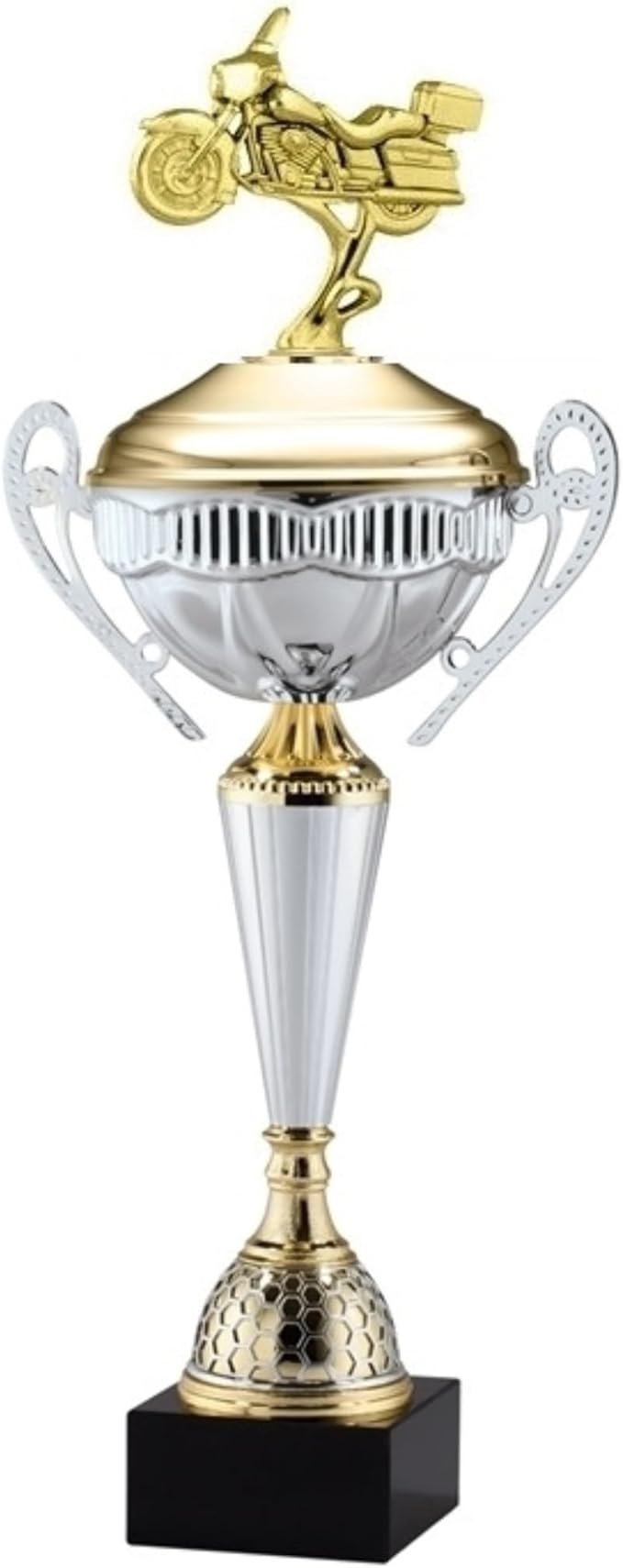 Touring Motorcycle Trophy Cup – 21 Inch Polaris Cup – Custom Engraved Motorcycle Racing Award with Marble Base for Biker Recognition Dirt Bike and Motocross Championships