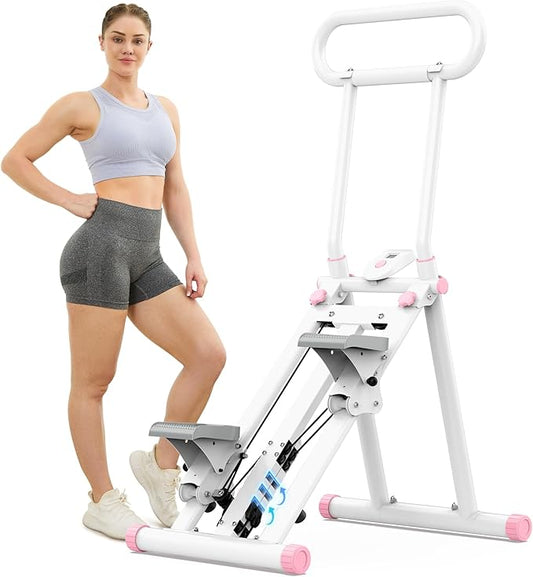 HXD-ERGO Stair Stepper for Home, New Version 6 Adjustable Resistance Vertical Climber Cardio Exercise Machine, Folding Stair Climber for Full Body Workout with Adjustable Handlebar for Women & Men