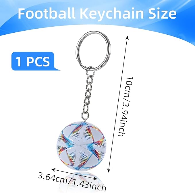 Soccer Keychain, Soccer Ball Keychain, Football Key Chain for Boys, Sports Fan Keyring for Backpacks Hanging Decoration, Sports World Cup Football keychains