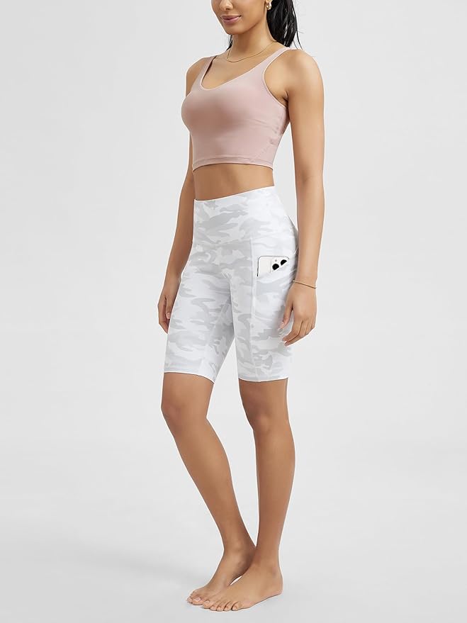 ODODOS Women's Tummy Control Biker Shorts 2.0 with Pockets High Waist Athletic Workout Yoga Shorts-3.5''/ 5"/ 8" / 10" Inseam