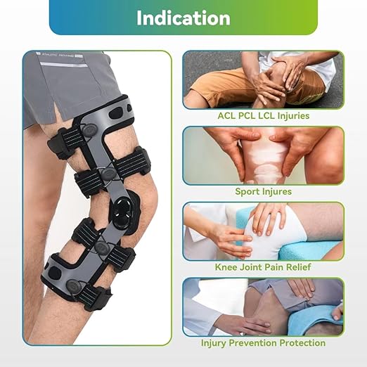 Komzer ACL Knee Brace, Best Knee Brace for Men & Women, Knee Support for Running & Sports/PCL & Ligament Injuries/OA Arthritis/Knee Joint Pain Relief (L-Right)