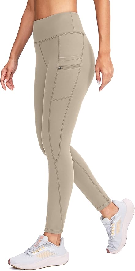 G Gradual Women's Fleece Lined Winter Leggings with Pockets Water Resistant High Waisted Thermal Warm Pants Running Hiking