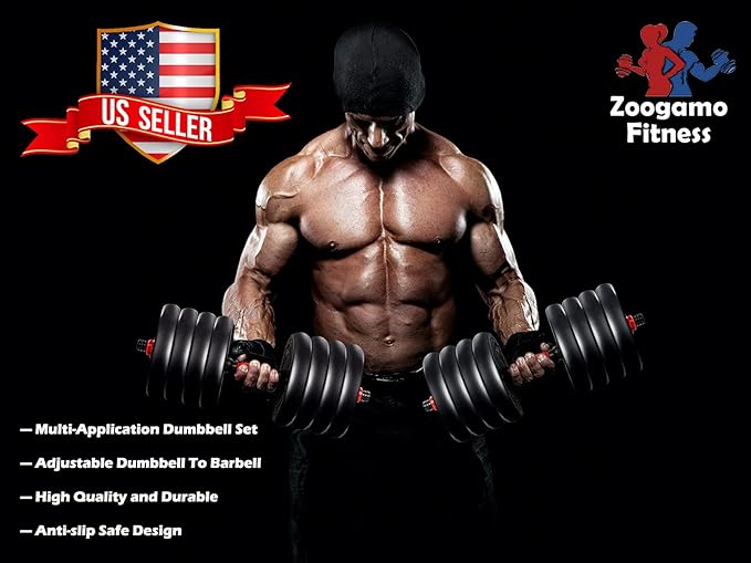 2021 Adjustable Dumbbells Set Weight to 88Lbs / 110Lbs, Free Weight with Connecting Rod Used As Barbell, Ab Roller for Home Gym Work Out Training Fitness Equipment All-Purpose