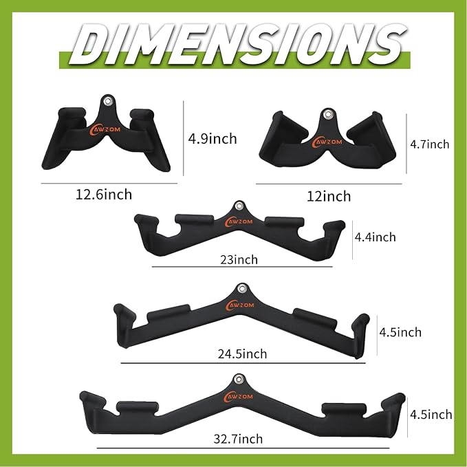 LAT Pulldown Attachments for Cable Machines, Cable Machine Attachments for Home Gym T Bar V Bar LAT Pulldown Machines Attachments, Back Tricep Bar Strength Training Handle Grip
