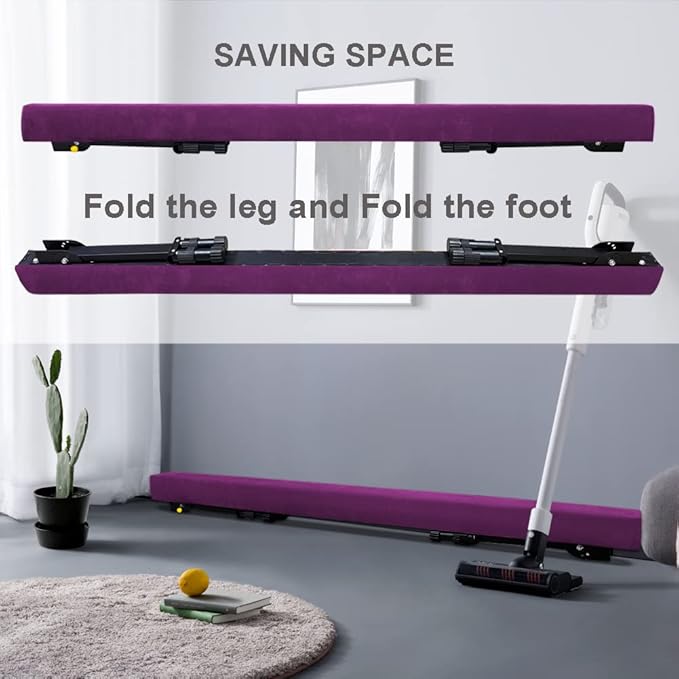 8FT Adjustable&Foldable Gymnastics Balance Beam,Home Gym Equipment,Easy Assembling and Storage,No Tool Require,for Kids Children Girls Training