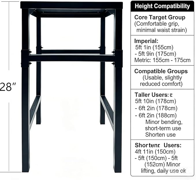 Black Heavy Duty Adjustable Dumbbell Stand & Kettlebell Stand - Adjustable Dumbbell Weight Rack, Weight Stand for Dumbbells, Weight Rack for Home Gym with Non-Slip Base, Anti-Tip Safety & Space-Saving Design
