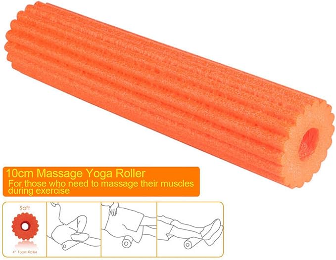 3-in-1 Soft Long Foam Roller for Physical Therapy, Deep Tissue Muscle Massage Roller, Back Roller Foam for Back Pain Relief, Myofascial Release Yoga Column Set, Portable Roller for Legs