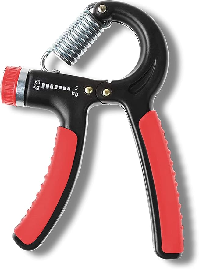 Hand Grip Strengthener 11–132 lbs / 5–60 kg – Adjustable Grip Trainer & Forearm Exerciser with Heavy-Duty Steel Spring, Non-Slip Handles for Hand, Wrist & Finger Workout, Ideal for Strength Training & Rehabilitation