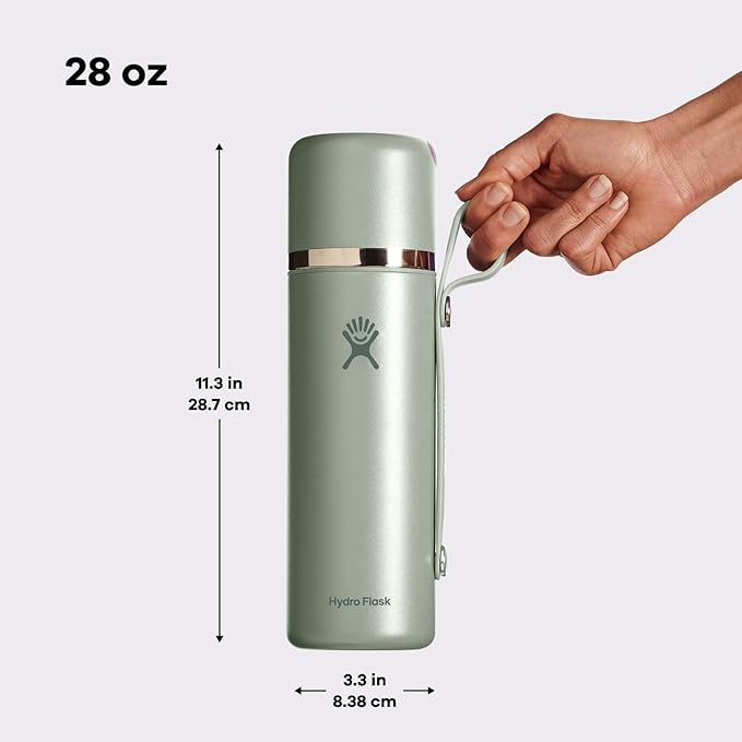 Hydro Flask Hot Flask & Cup – Insulated Stainless Steel, Hot Drink Travel Container for Coffee, Tea, & Soup 28 Oz Black