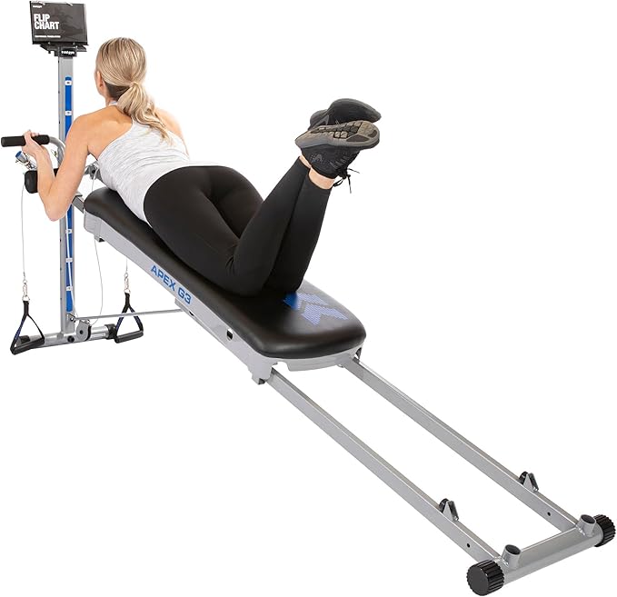TOTAL GYM APEX G3, Slim-Frame Incline Bodyweight Training Home Exercise Machine, w/ 8 Levels of Resistance, Squat Stand, & Basic Accessory Set