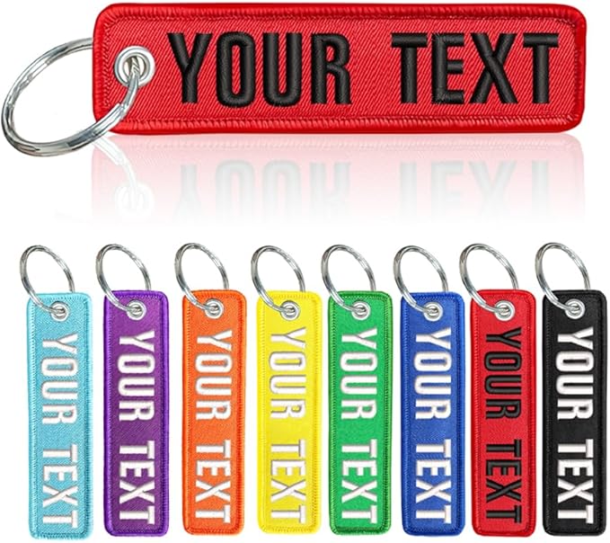 Custom Keychain, Personalized Key Chain Fits Motorcycle, Car, Scooter Luggage Backpack, Gift for Men & Woman