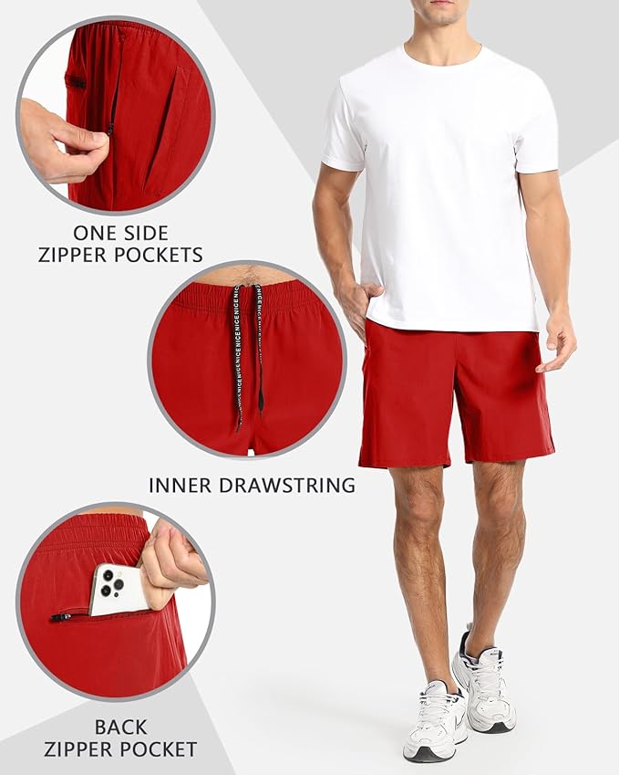 CANGHPGIN Mens Workout Athletic Shorts 7 inch / 5 inch Quick Dry Running Shorts Men Lightweight Sports Gym Shorts with Pocket