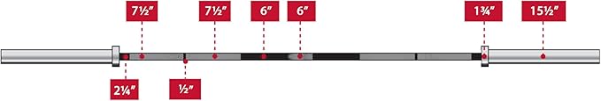 XMark 7 ft Weight Bar, Olympic Weight Lifting Barbell