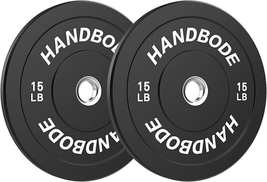 2-Inch Weight Plates High Bounce, Olympic Bumper Plate Set 45/100/160/190/260/300lb, Colored Weight Plates Set for Home Gym, Barbell Weights Rubber Strength Training Plate for Weight Lifting