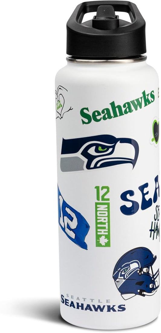 The Memory Company Officially Licensed NFL 34oz Water Bottle - Premium Stainless Steel Double-Wall Insulated, Leakproof Design