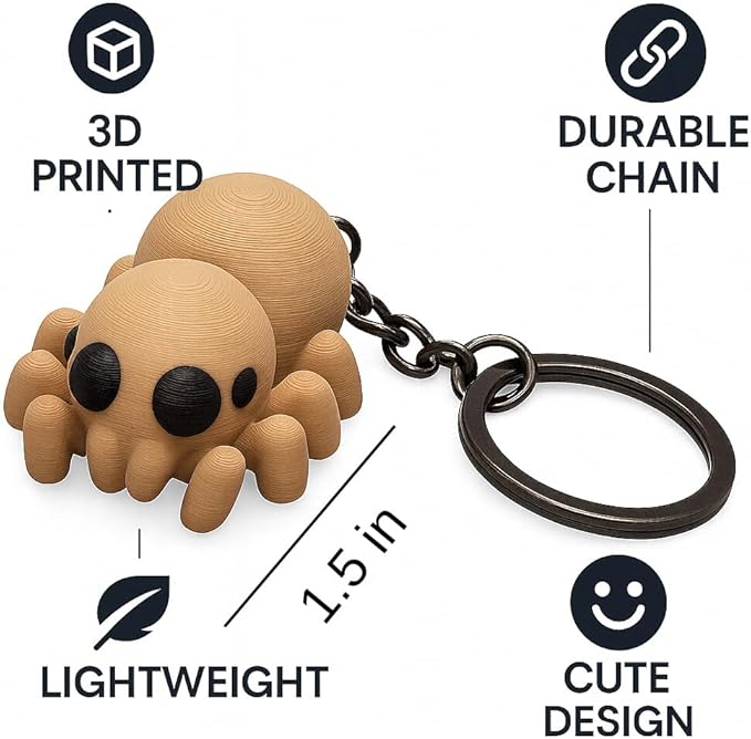 3DPrinted Animal Keychain-Wildlife Key Ring-Nature Lovers-Cute Keyring for Keys Bag Purse Unique Gift for Kids Animal Lovers