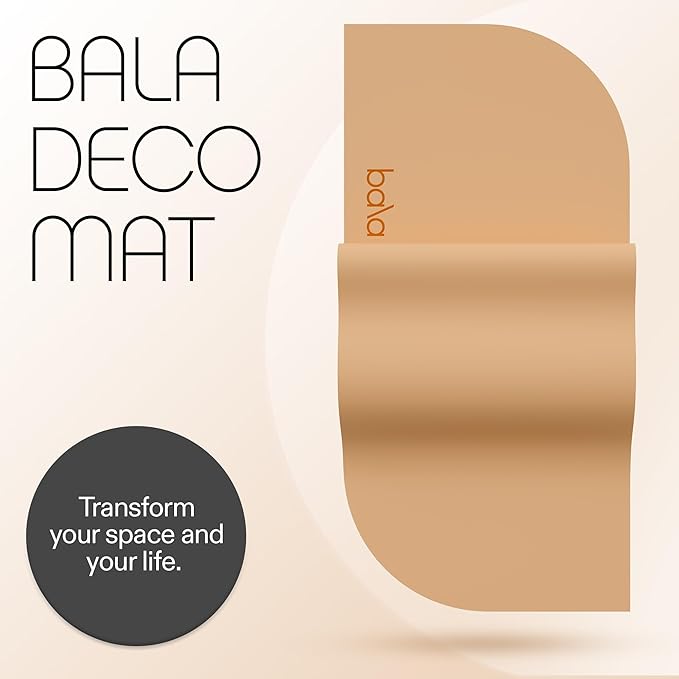 Bala Yoga Mat for Home Gym - Non Slip Exercise Mat for Home Workout, Stretching, Pilates, Aerobics & Floor & Fitness Work Out - Indoor Exercising Mat