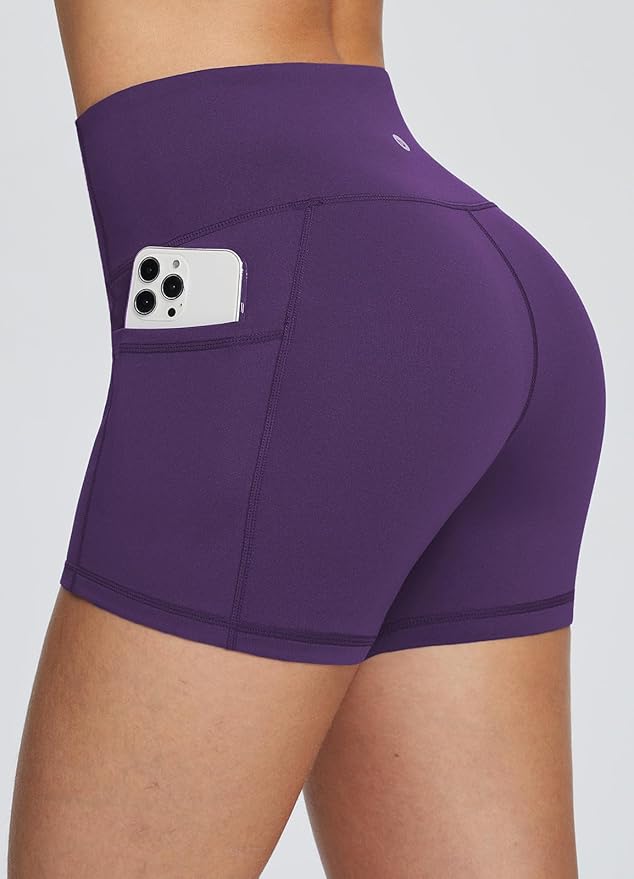 baleaf Women's 8"/ 5"/ 3" Biker Shorts High Waist Yoga Workout Gym Running Volleyball Spandex Shorts with Pockets