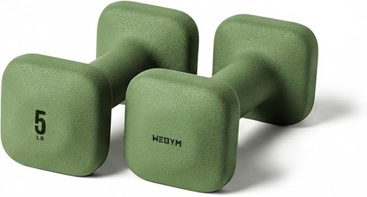 WeGym SafeGrip Square Dumbbells with Anti Slip Handles, Aesthetic Free Weights for Home Workouts, Stable Design Prevents Rolling during Floor Exercises
