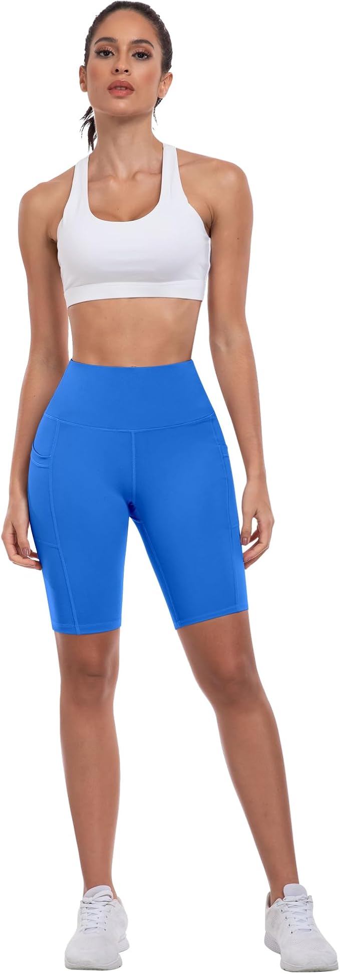 ATHVOTAR Biker Shorts Women with Pockets - 3"/5"/8" High Waisted Workout Spandex Tummy Control Gym Running Yoga Shorts
