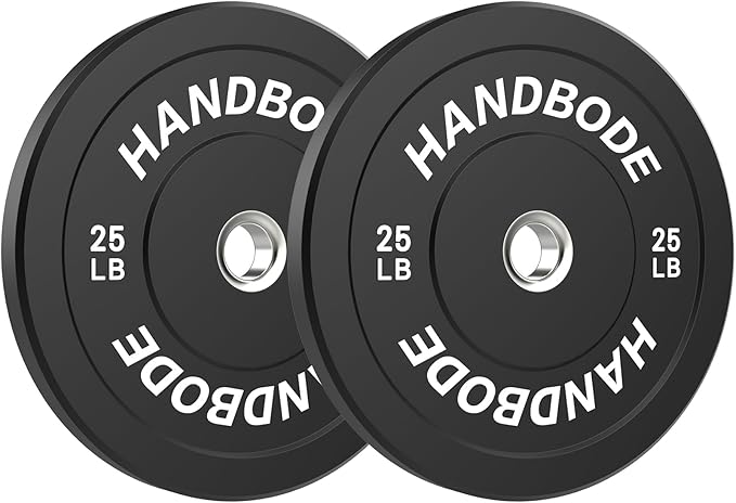 2-Inch Weight Plates High Bounce, Olympic Bumper Plate Set 45/100/160/190/260/300lb, Colored Weight Plates Set for Home Gym, Barbell Weights Rubber Strength Training Plate for Weight Lifting