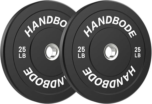 2-Inch Weight Plates High Bounce, Olympic Bumper Plate Set 45/100/160/190/260/300lb, Colored Weight Plates Set for Home Gym, Barbell Weights Rubber Strength Training Plate for Weight Lifting