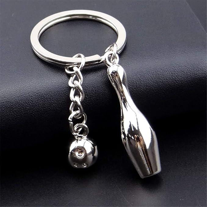 Mini Cute Soccer Keychain Bowling Tennis Baseball Keychain for Men Women Boys Girls Gift
