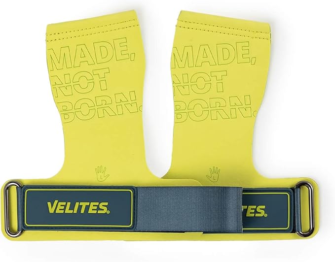 Velites I Quad Pro Handgrips I Professional Cross Training Gloves or Gymnastics I All Surface I Use with Magnesium I Includes Free Bands
