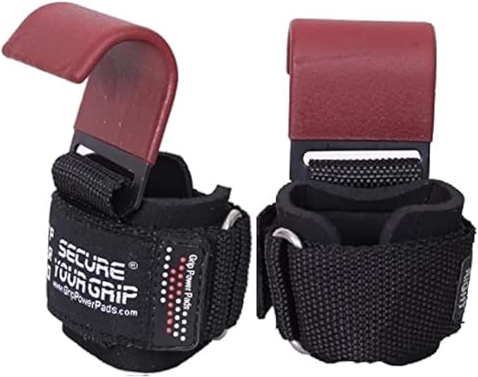 Premium Weight Lifting Hooks & Straps for Pull Ups & Deadlifts - Padded, Heavy Duty, Power Lifting Grips for Men & Women