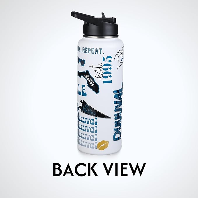 The Memory Company Officially Licensed NFL 34oz Water Bottle - Premium Stainless Steel Double-Wall Insulated, Leakproof Design