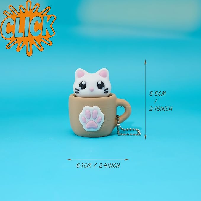 minihope Click Fidget Keychain – Cute Stress Relief Gadget – Pocket Button Clicker for Focus, Fun & Bag Charm Us