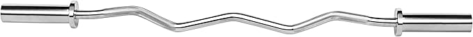 Rage Fitness EZ Curl Bar – 47 Inch, 2 inch | 17lbs Alloy Steel with Chrome Finish & Nylon Bushings EZ Bar with 400lbs Max Capacity – Home Gym Curling Bars for Weightlifting & Other Upper & Lower Body Movements