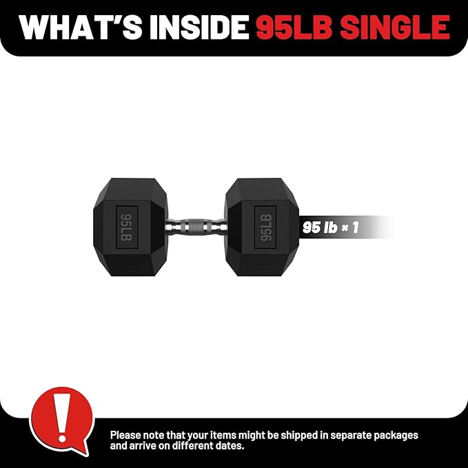 PAPABABE Hex Dumbbell Set with Rubber Grip 2.5-125lb, Odorless Rubber Coated Weight Fixed Dumbbells Set of 2, Weights for Women at Home, Hand Weights for Home Gym & Strength Training,Pesas Para Ejercicios