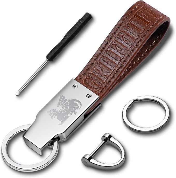 Handmade Leather Keychain for Men, Key Chains for Car Keys, Quick Release, 100% Italian Premium Leather