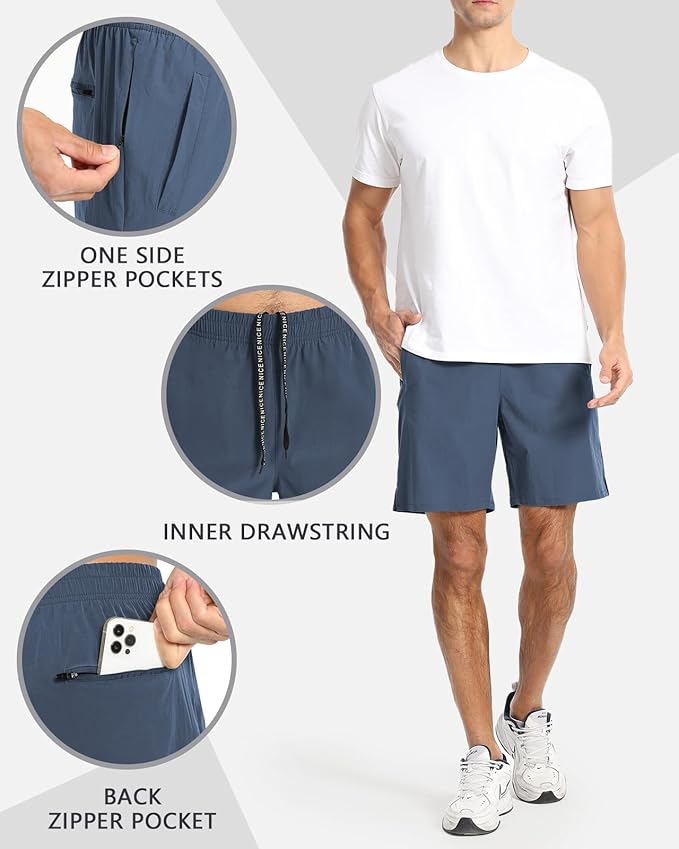 CANGHPGIN Mens Workout Athletic Shorts 7 inch / 5 inch Quick Dry Running Shorts Men Lightweight Sports Gym Shorts with Pocket