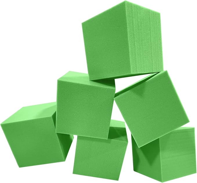 Envirolite 6" Bulk Foam Cubes Full Pallet of Premium Quality Foam Cubes for Foam Pits | for BMX Pits, Trampoline Parks, Ninja Gyms, Gymnastics & Skatepark Foam Pits | 960 Foam Cubes, Lime Green