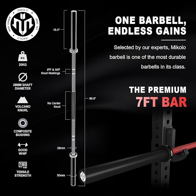 Mikolo Power Cage, Power Rack with LAT Pulldown, 1200 Pounds Capacity Workout Cage with More Training Attachments, Squat Rack for Home Gym, F4 Versions