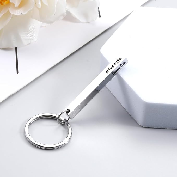 Hiyong Personalized Keychain Custom Photo Keyring Customized Gifts for Men Custom Keychain with Your Photo Logo or Text