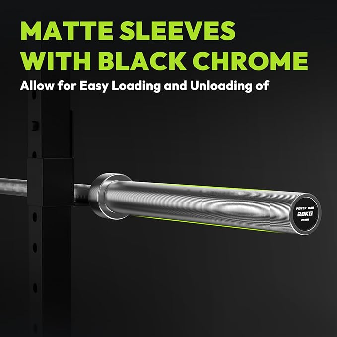 Olympic Barbell, 45lb/35lb 2-inch Weight Bar for Bench Press, 7ft/6.5ft Olympic Bar, 1000 lb/1500 lb High-Capacity, Hard Chrome, Knurled Grip, Strength Training Deadlift Weightlifting Squat