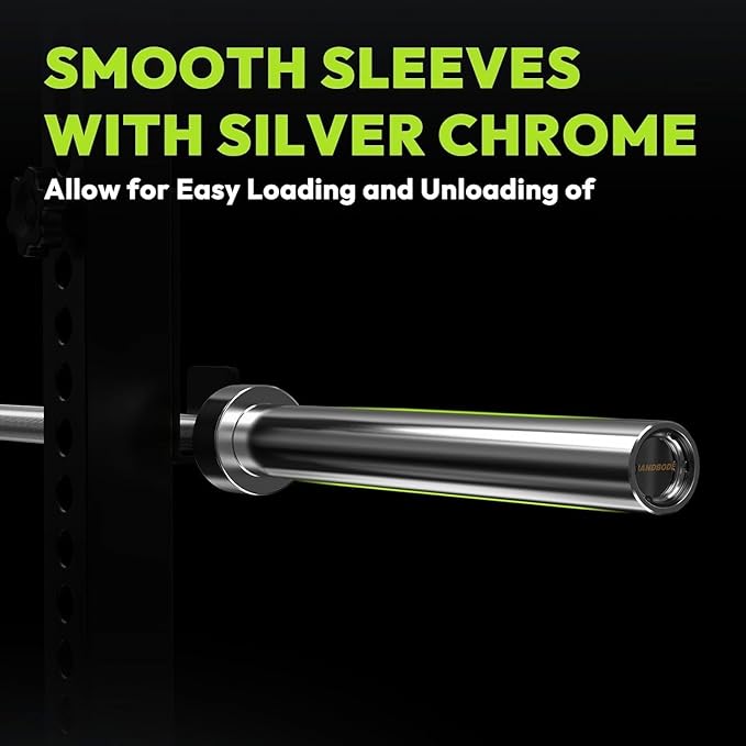 Olympic Barbell, 45lb/35lb 2-inch Weight Bar for Bench Press, 7ft/6.5ft Olympic Bar, 1000 lb/1500 lb High-Capacity, Hard Chrome, Knurled Grip, Strength Training Deadlift Weightlifting Squat