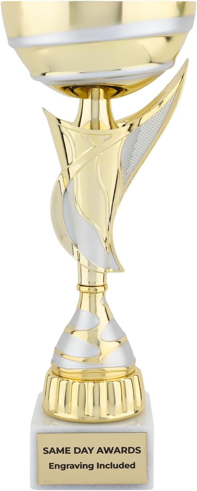 Imperial Gold Trophy Cup – Custom Engraved Award on Marble Base for Sports Corporate Recognition Volunteer Appreciation Competitions Special Achievements