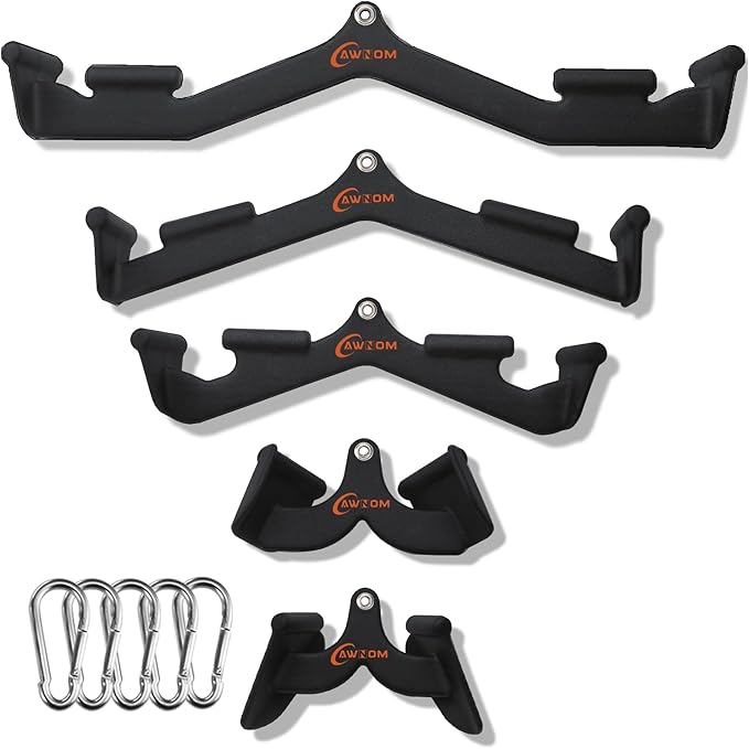 LAT Pulldown Attachments for Cable Machines, Cable Machine Attachments for Home Gym T Bar V Bar LAT Pulldown Machines Attachments, Back Tricep Bar Strength Training Handle Grip