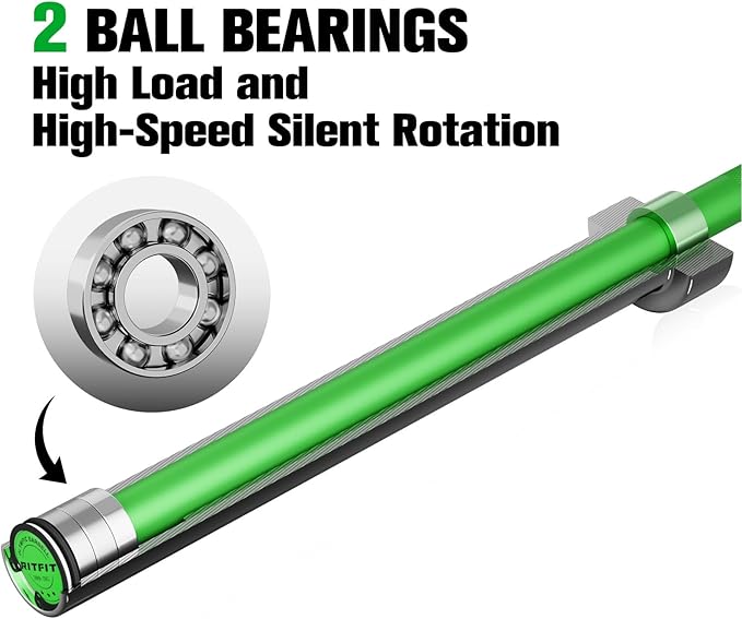 RITFIT 7FT Olympic Barbell for Strength and Weightlifting Training - 2 Inch Olympic Bar for Squat, Deadlift, Bench Press, Curl, Overhead Press - 600lbs/1000lbs/1200lbs Capacity