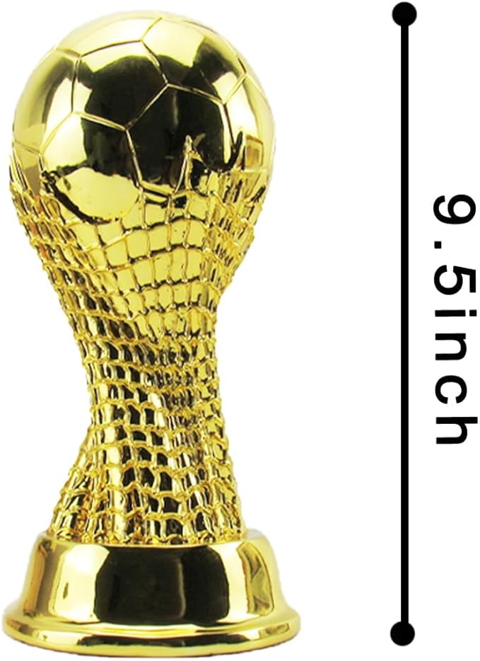 Resin Football Trophy Models, Fan Collectibles, Champions, Gold Medals MVP、 Most Valuable Player Trophy, Gift Award, Birthday Gift, Christmas Gift (9.5 inch)